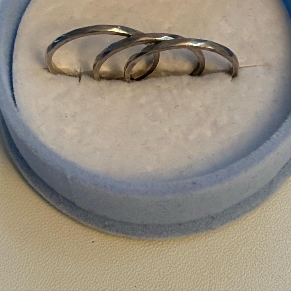 925 Sterling Silver Set of 3 Rings